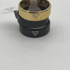 Superman Herren Ring Set 3 verschiedene Logos Größe 12 Neu mit Etikett Neu - Bild 1 von 3