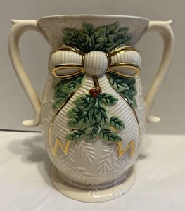 Vintage Inspirado "Deck the Holly" Weihnachtskrug Weihnachten Stechpalme & Schleife Design - Bild 1 von 7