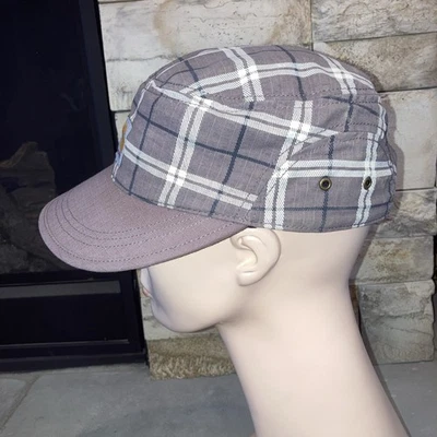 Gorra Carhartt 5 Paneles Gris Claro Azul Blanco Cuadros Estilo Pintor’s Sombrero Foto 1 de 4