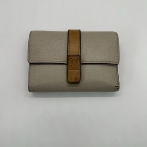 Loewe Tan Grained Calfskin Leather Vertical Compact Wallet - Picture 1 of 13