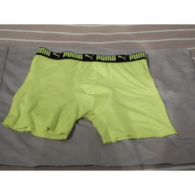 Calzoncillos boxer PUMA para hombre XL amarillo neón elástico negro logotipo cintura  Foto 1 de 2