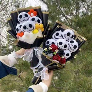 Halloween Jack Skellington Peluche Ramo Muñeca Juguetes con Jabón Rosa Flor Terror - Imagen 1 de 11