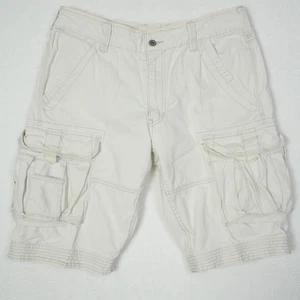 Levis Cargo Shorts Men's 32 Cream Baggy Ripstop Pocket Skater Utility Grudge Y2K - Picture 1 of 8