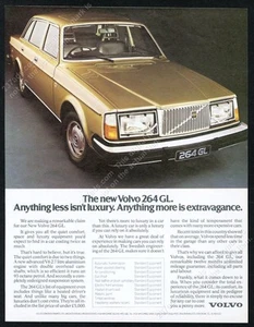 Volvo 264 GL 1975 foto de coche dorado anuncio impreso vintage europeo - Imagen 1 de 7
