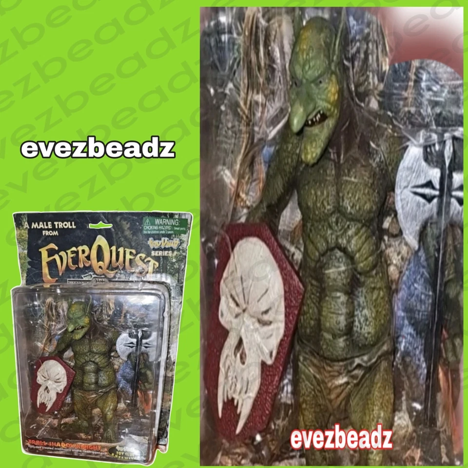 Figura de acción EvezBeadz Vintage 2000 EverQuest Troll Toy Vault EQ010 caja nueva Foto 1 de 4