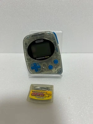 Nintendo Tags Clear Pokémon Mini Console + Game Cartridge Untested Mint Japan - Image 1 of 4