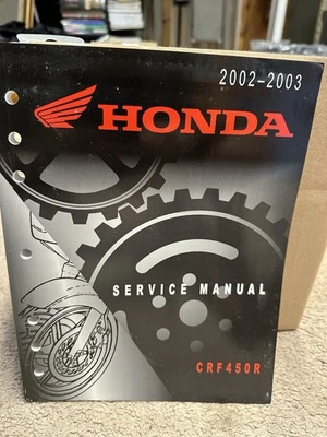 Used OEM 2002-2003 Honda CRF450R Service Repair Shop Manual PN 61MEB01 - Image 1 of 4