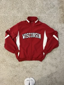 Vintage Majestic University of Wisconsin Madison Badgers NCAA Zip up Jacket XL - Picture 1 of 10