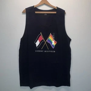 Camiseta sin mangas Tommy Hilfiger azul bandera arco iris nueva sin mangas para hombre talla XL orgullo - Imagen 1 de 5