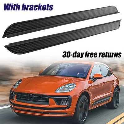 2 PIEZAS estriberas barras Nerf peldaños laterales aptos para Porsche Macan 2014-2024 Foto 1 de 4