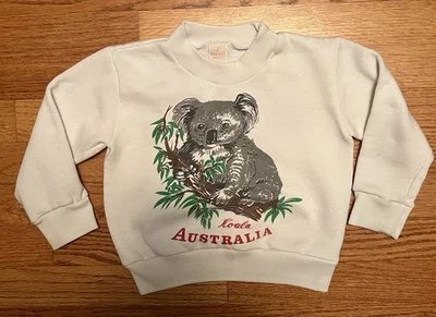 Vintage 1980s/1990s Toddlers Australian Aussie Sweatshirt - Koala Bear - Size 4 - Image 1 of 3