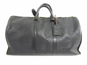 Louis Vuitton Keepall 50 Epi Soft Noir Boston Bag Handbag Leather M42962 - Picture 1 of 10