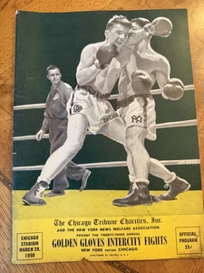 Vintage Golden Gloves Intercity Fights Boxprogramm Chicago 1950 Tiger - Bild 1 von 1