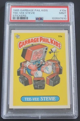 PSA 9 1985 TOPPS GARBAGE PAIL KIDS TEE-VEE STEVIE #10A SERIES 1 GPK ORIGINAL - Image 1 of 2