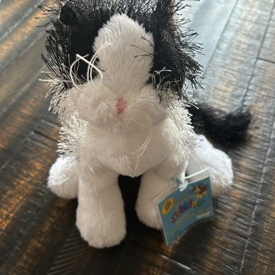 Ganz Webkinz WITH CODE Black & White Cat HM016 Stuffed Animal Plush Retired - Image 1 of 4