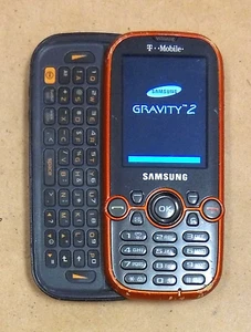 Samsung Gravity 2 SGH-T469 - Gray and Orange ( T-Mobile ) Very Rare Slider Phone - Picture 1 of 3