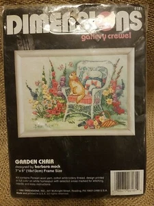 "Garden Chair" Gallery Crewel kit by Dimensions - Picture 1 of 6