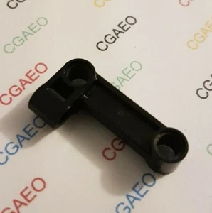 1 X Lego 11455 Technic, Pin Connector Perpendicular 2 x 4 Bent BLACK - Imagen 1 de 1