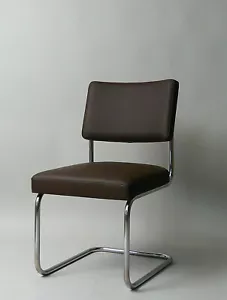 Thonet Bauhaus M.Breuer B32 Freischwinger Stuhl 1935 Leder Neu gepolstert - Bild 1 von 4