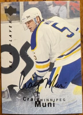 1995-96 Be A Player Autographs Craig Muni #S14 Winnipeg Jets - Image 1 of 2