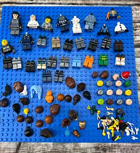 Lego Misc Minifigure Lot Of 75+ Heads, Torsos, Legs, Arms, Hair: SEE PHOTOS - Picture 1 of 10