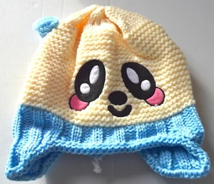 NUEVO Niños Ojos de Cachorro Azul Tejido Sombrero Animal con Pom Invierno - Imagen 1 de 2