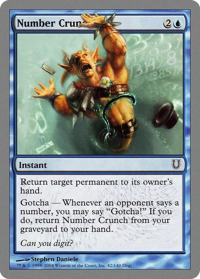 Number Crunch - Unhinged Excellent Magic MTG - Image 1 of 1