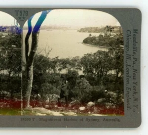 Magnificent Sydney Harbor Australia Keystone Stereoview - Picture 1 of 3