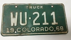 1968 Colorado LKW Nummernschild WU-211 Bausatz Carson County - Bild 1 von 1