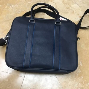 Maletín de cuero ZARA para hombre azul sintético epi nuevo con etiquetas con funda para computadora portátil fue de $99 - Imagen 1 de 17