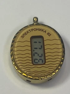 Pendant Elektronika Vintage USSR Digital Women's LCD Watch Original Stainless - Picture 1 of 11