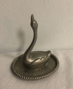 Schwan Ring Halter versilbert Vintage Made in Hong Kong - Bild 1 von 6