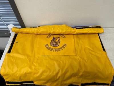 Vintage UNIVERSITY OF WASHINGTON Seat Cushion/Packing Bagpack Yellow - Image 1 of 4