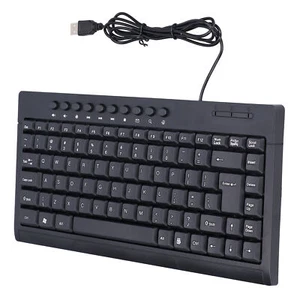 Wired Keyboard Mini 87 Keys USB Desktop Notebook Computer Accessories For Of XXL - Picture 1 of 18