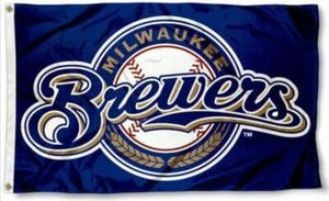 Milwaukee Brewers 3x5 Flag Man Cave Flag New 3 x 5 Baseball Banner USA New - Picture 1 of 7