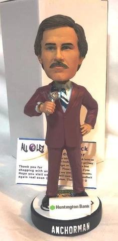 2019 KANE COUNTY COUGARS RON BURGUNDY "ANCHORMAN" SGA BOBBLEHEAD FERRELL ~ NIB Cover