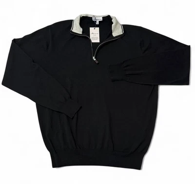 Suéter Peter Millar Corona Suave Nuevo con Etiquetas Mezcla de Seda Cachemira Para Hombres XL Cuarto Cremallera Foto 1 de 4