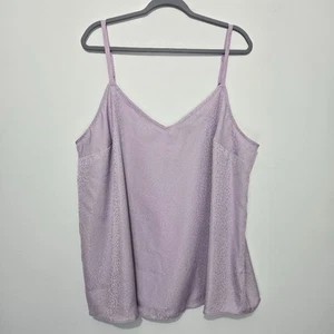 Camiseta sin mangas Torrid Sophie púrpura leopardo swing cami talla 2 oficina negocios ropa de trabajo - Imagen 1 de 10