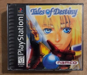 Tales of Destiny Sony PlayStation 1 1998 Namco CIB con manual etiqueta negra - Imagen 1 de 4