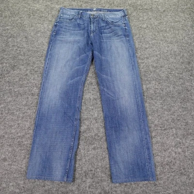 7 For All Mankind Austyn Relaxed Fit Mens Jeans 36X32.5 Blue Denim 100% Cotton - Image 1 of 4