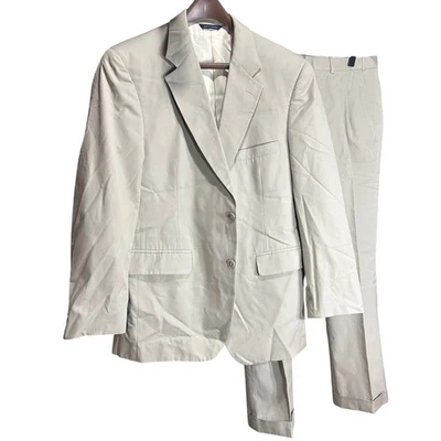 Brooks Brothers Mens Tan Suit Jacket and Pants Set Classic Business Casual 42 - Image 1 of 4