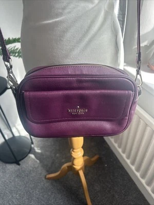 Kate Spade Burgundy Leather Medium Camera Crossbody Bag. Detachable Strap. Vgc - Image 1 of 4