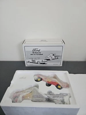 Vintage First Gear Shell Oil ‘56 stock car and ‘51 F-6 flatbed 1/34 Scale NIB - Image 1 of 4