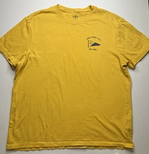 J Crew New York City T-Shirt Mens Size L Gold Cotton NYC Made In USA - Picture 1 of 5