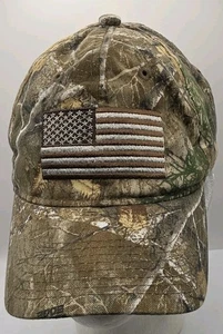 Outdoor Cap Strapback Cap Realtree Edge Camouflage USA Flag Camo Hunting Hat - Picture 1 of 10