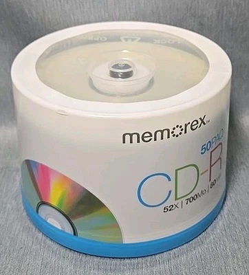 Memorex CD-R 50 Pack 52X 700MB 80Min New Factory Sealed Free Shipping  - Image 1 of 4