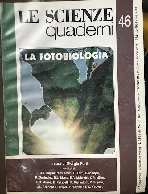 La fotobiologiaò. Quaderni Le Scienze n. 46 - Immagine 1 di 1