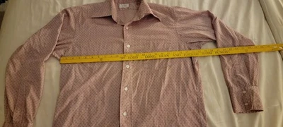 Camisa de vestir geométrica rosa apagada ENRO Shirtbuilders de colección manga larga talla 16-3  Foto 1 de 4