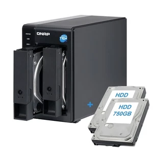 Qnap Tr-002 Das Storage 2-bay HDD 1,5tb (2x750gb) Raid Slot Double Refurbished - Picture 1 of 6