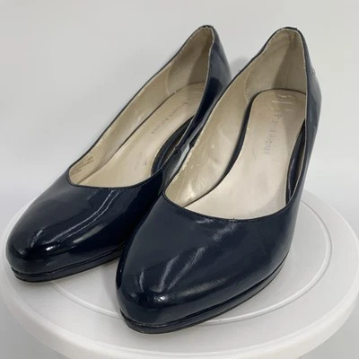 Tacones Etienne Aigner E-Drew azul marino charol imitación cuero punta almendra mujer talla 11 Foto 1 de 4